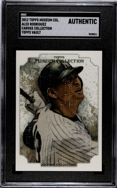 2012 Topps Museum Collection Alex Rodriguez #CCR-37 SGC Authentic front of card