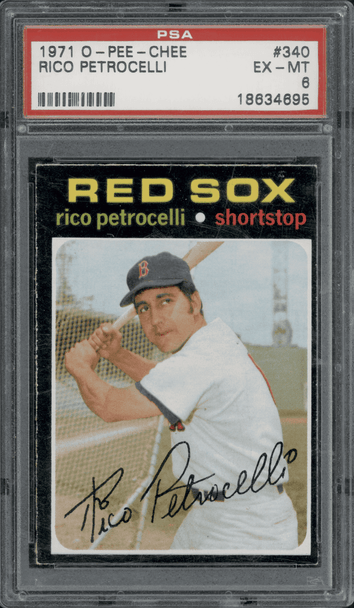 1971 O-Pee-Chee Rico Petrocelli #340 PSA 6 front of card