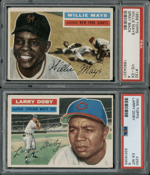PSA 4 #130 Willie Mays & PSA 6 Larry Doby