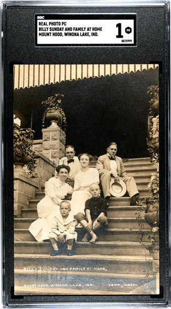 1912 Real Photo Postcards Billy Sunday and Family SGC 1 front of card