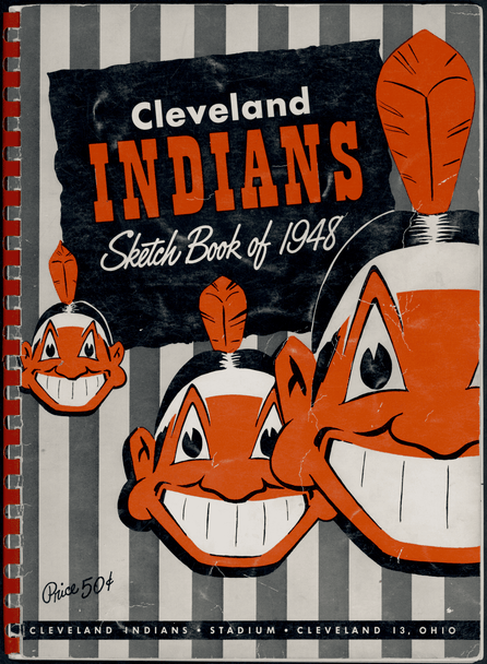 1948 Cleveland Indians Sketch Book Rebinded Good front of card