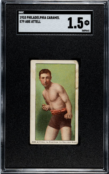 1910 E79 Philadelphia Caramel Abe Attell 27 Scrappers SGC 1.5 front of card