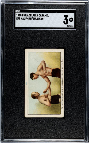 1910 E79 Philadelphia Caramel Al Kaufman and Mike Sullivan 27 Scrappers SGC 3 front of card