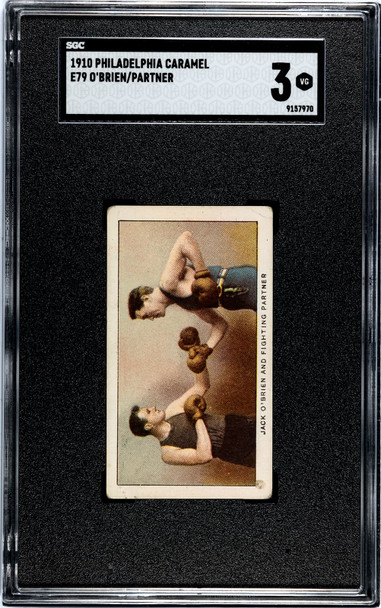 1910 E79 Philadelphia Caramel Jack O'Brien 27 Scrappers SGC 3 front of card
