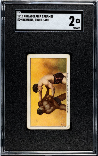 1910 E79 Philadelphia Caramel Rawlins Right Hand Swing. 27 Scrappers SGC 2 front of card