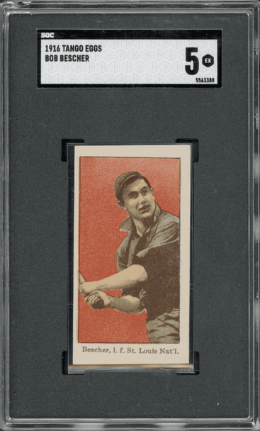 1916 Tango Eggs Bob Bescher SGC 5 front of card