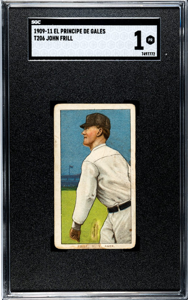 1909-11 T206 John Frill El Principe De Gales SGC 1 front of card