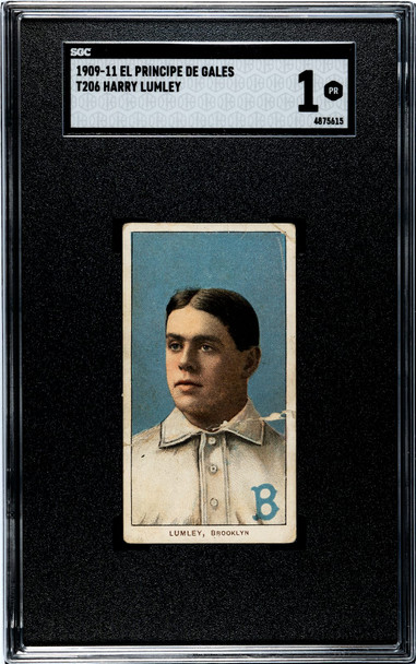 1909-11 T206 Harry Lumley El Principe De Gales SGC 1 front of card