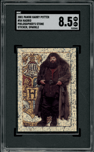 2001 Panini Harry Potter Hagrid Sparkle #54 SGC 8.5 front of card