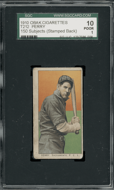 1910 T212 Obak Cigarettes William Speas Type 2 175 Subjects PSA Authentic front of card