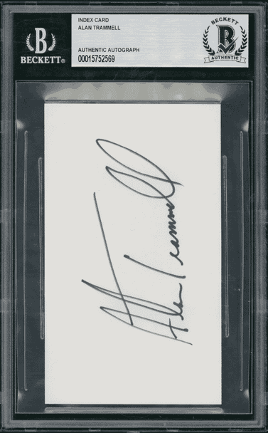 Alan Trammell HOF BAS Authentic Autograph front of card