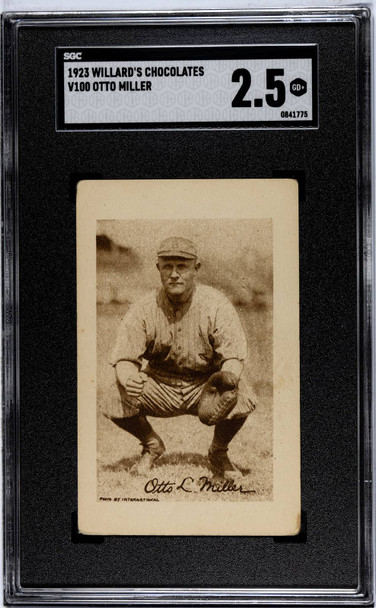 1923 Willard's Chocolates Otto Miller SGC 2.5 front of card