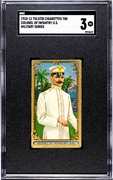 1910-11 Tolstoi Cigarettes Colonel Of Infantry US Military Series SGC 3 front of card