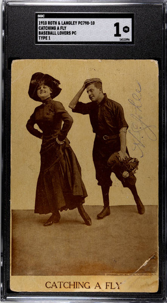 1910 Roth & Langley PC798-10 Catching A Fly Type 1 Baseball Lovers SGC 1 front of card