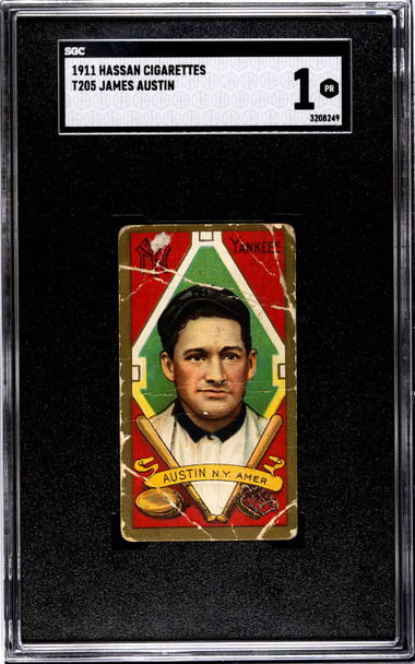 1911 T205 James Austin SGC 1 front of card