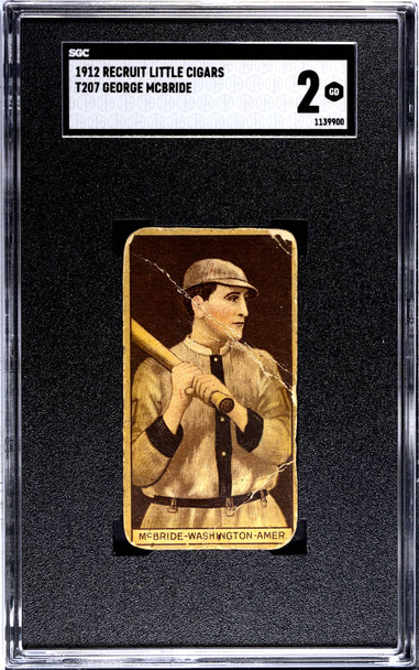 1912 T207 George McBride SGC 2 front of card
