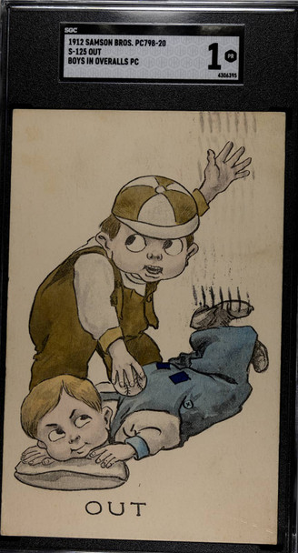 1912 Samson Bros. PC79-20 OUT Boys In Overalls SGC 1 front of card