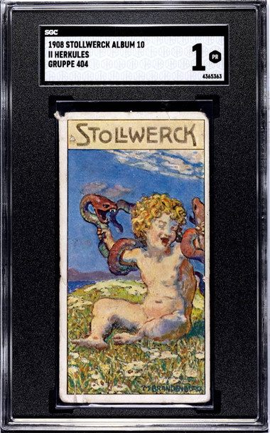 1908 Stollwerck Album 10 Herkules (Hercules) #2 Gruppe 404 SGC 1 front of card