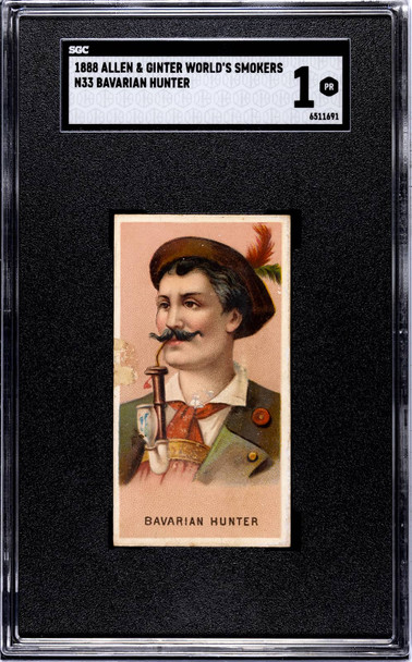 1888 Allen & Ginter Bavarian Hunter Worlds Smokers SGC 1 front of card