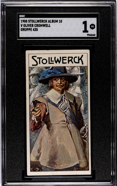 1908 Stollwerck Album 10 Oliver Cromwell #5 Gruppe 435 SGC 1 front of card
