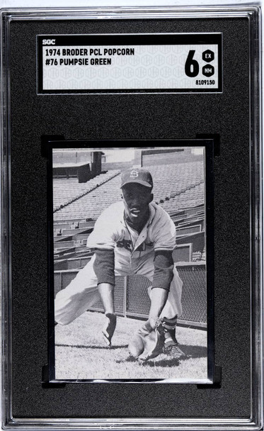 1974 Broder PCL Popcorn Pumpsie Green #76 SGC 6 front of card 1974 Broder PCL Popcorn Pumpsie Green #76 SGC 6 front of card