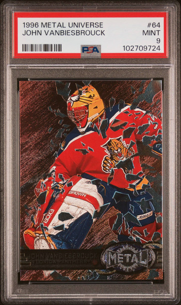 1996 Metal Universe John Vanbiesbrouck #64 PSA 9 front of card