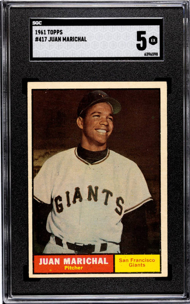 1961 Topps Juan Marichal #417 San Francisco Giants HOF RC SGC 5 front of card