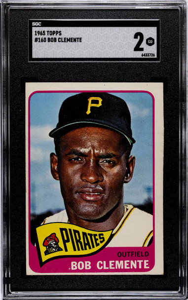 1965 Topps Roberto Clemente #160 Pittsburgh Pirates HOF SGC 2 front of card