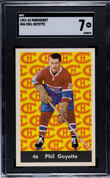 1961-62 Parkhurst Phil Goyette #46 Montreal Canadiens SGC 7 front of card
