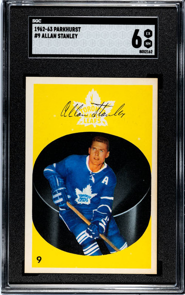 1962-63 Parkhurst Allan Stanley #9 Toronto Maple Leafs HOF SGC 6 front of card
