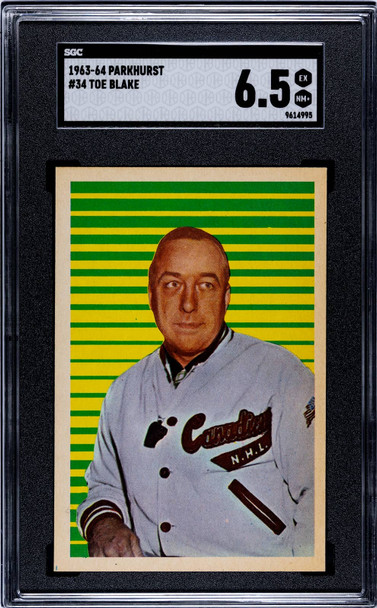 1963-64 Parkhurst Toe Blake #34 Montreal Canadiens HOF SGC 6.5 front of card