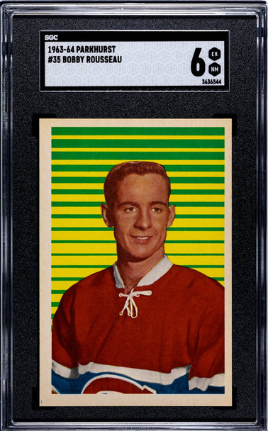 1963-64 Parkhurst Bobby Rousseau #35 Montreal Canadiens SGC 6 front of card