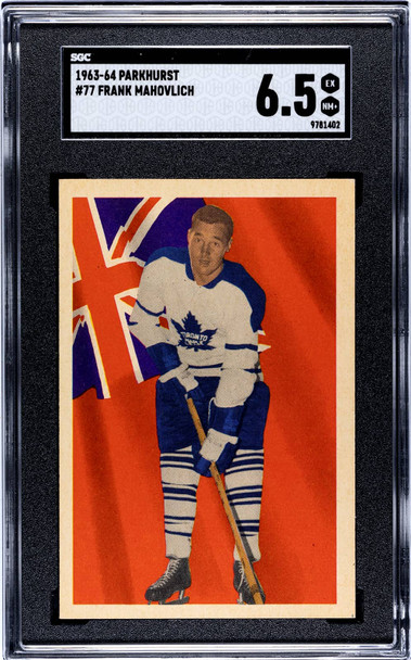 1963-64 Parkhurst Frank Mahovlich #77 Toronto Maple Leafs HOF SGC 6.5 front of card