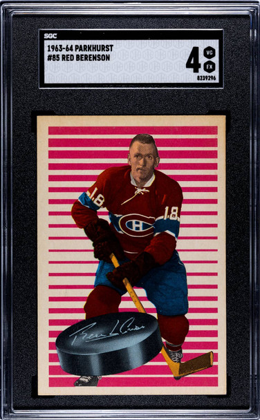 1963-64 Parkhurst Red Berenson #85 Montreal Canadiens RC SGC 4 front of card