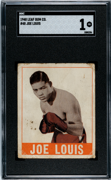 1948 Leaf Joe Louis #48 HOF SGC 1 front of card