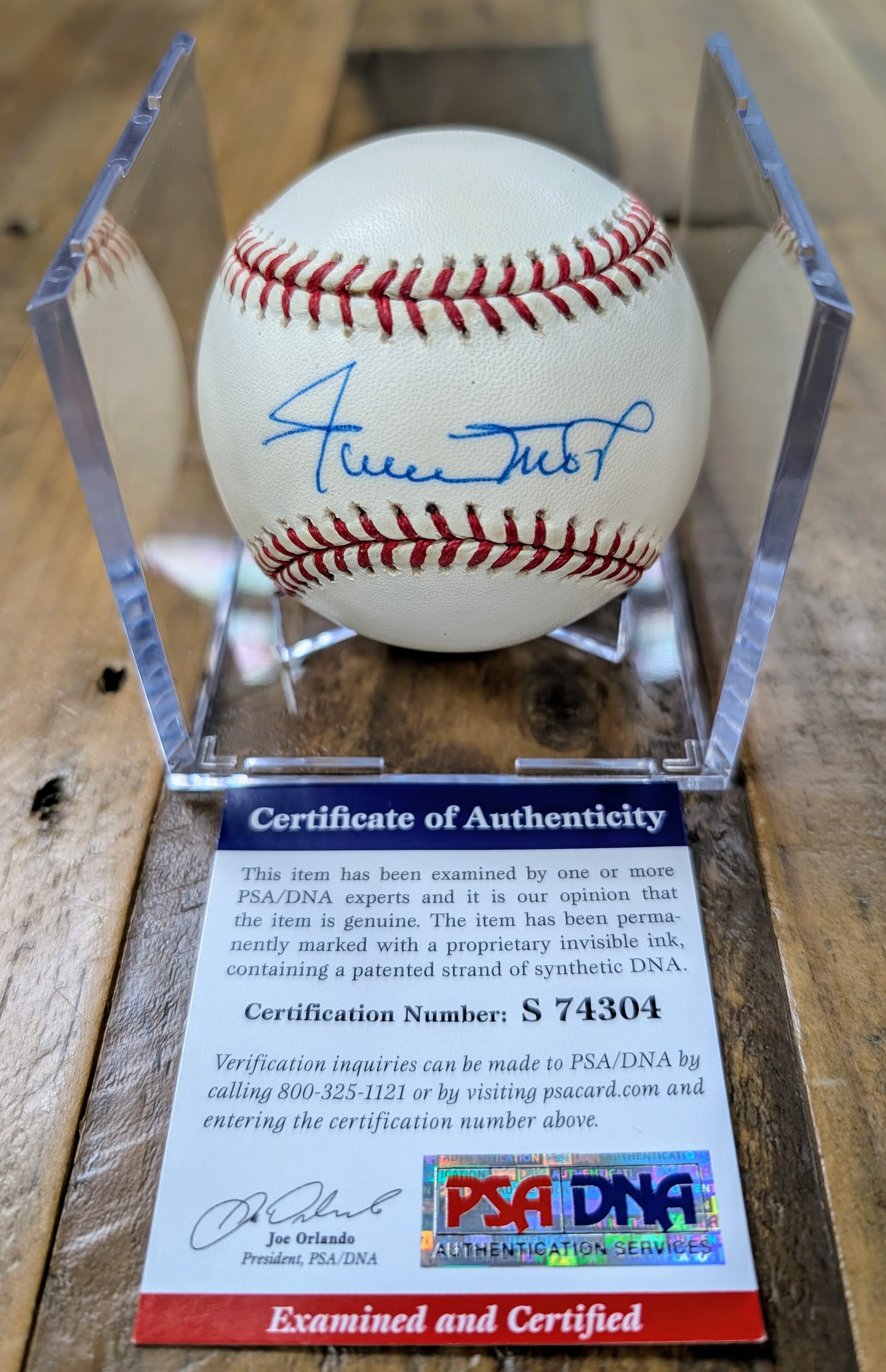 Willie Mays Autographed Ball Authenticated by PSA 