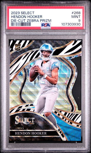 PSA 9 2023 Panini Select Hendon Hooker #268 Club Level Die-Cut