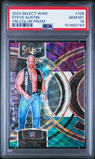 ktページstone cold and Vincent Plus PSA 10 2024 Panini Select WWE Stone Cold Steve Austin #126 Premier