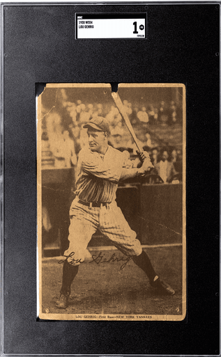 1930 W554 Lou Gehrig New York Yankees HOF SGC 1