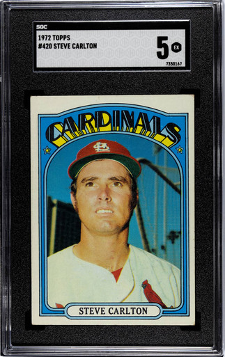 SGC 5 1972 Topps Steve Carlton #420 St. Louis Cardinals HOF