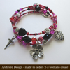 This bracelet is inspired by the seductive aria "Mon cœur s'ouvre à ta voix" from the Saint-Saens opera Samson and Delilah.  Made to order archived design 2-3 weeks for delivery! Beads and charms can become unavailable over time. All effort will be made to come as close as possible to the photographed design.