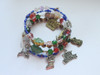 Night Before Christmas Bracelet: Bead and charms symbolize Clement Moore's "A Visit from St. Nicholas"