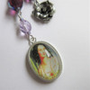 La Traviata Opera Necklace (Portrait and flower detail)