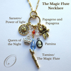 The Magic Flute Opera Necklace represents the story with symbolic beads and charms. A meaningful opera lover gift.