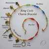 The Ring Cycle Charm Bracelet represents moments of Wagner's four part opera epic the Ring of the Nibelung through meaningful charms. This piece makes a special gift for opera fans!