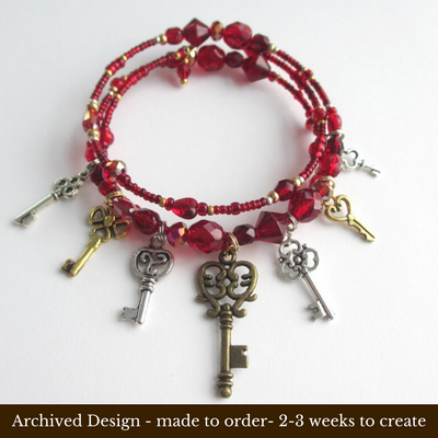 The Bluebeard's Keys Bracelet inspired by the Bartok opera Bluebeard's Castle.