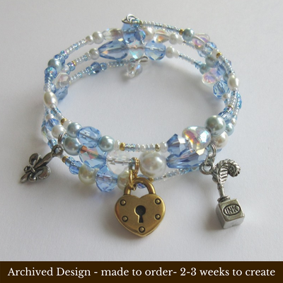 This bracelet is inspired by the dramatic finale of the opera Andrea Chenier.