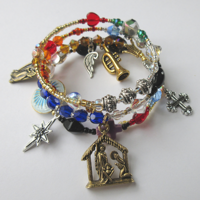 The Handel's Messiah Bracelet represents moments of the oratorio with symbolic beads and charms. Makes a meaningful Christmas gift for classical music lovers.