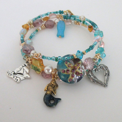 The Enchanted Sea Bracelet, inspired by The Little Mermaid. A meaningful gift for fans of this beloved story and musical.