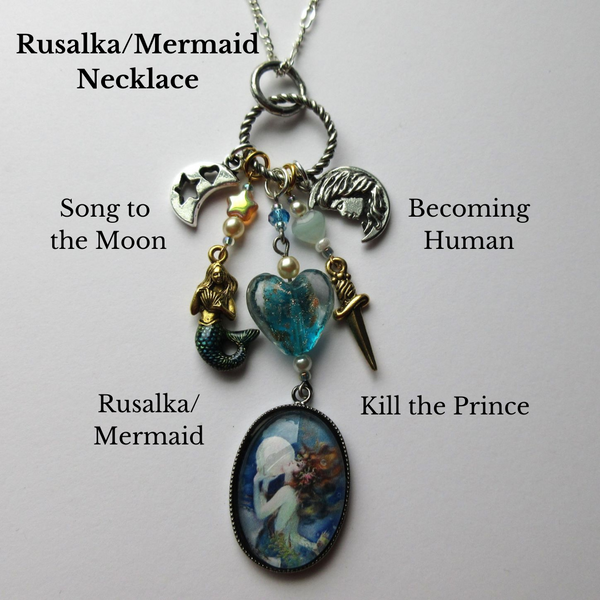 Rusalka Mermaid Necklace - great gift for fans of Dvorak's opera or the story of The Little Mermaid